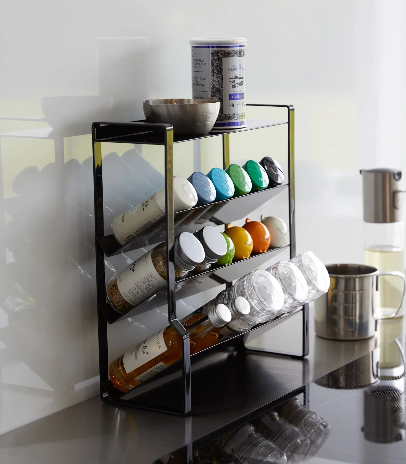 Yamazaki Home Four-Tier Slim Spice Rack - Steel - Image 10