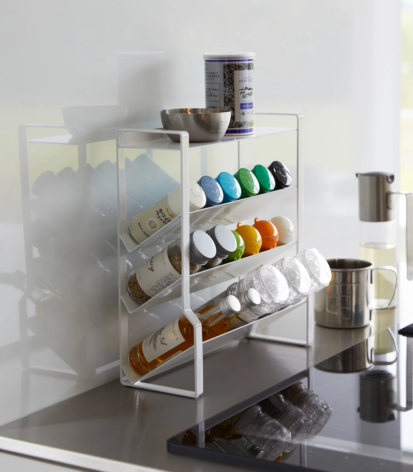 Yamazaki Home Four-Tier Slim Spice Rack - Steel - Image 2