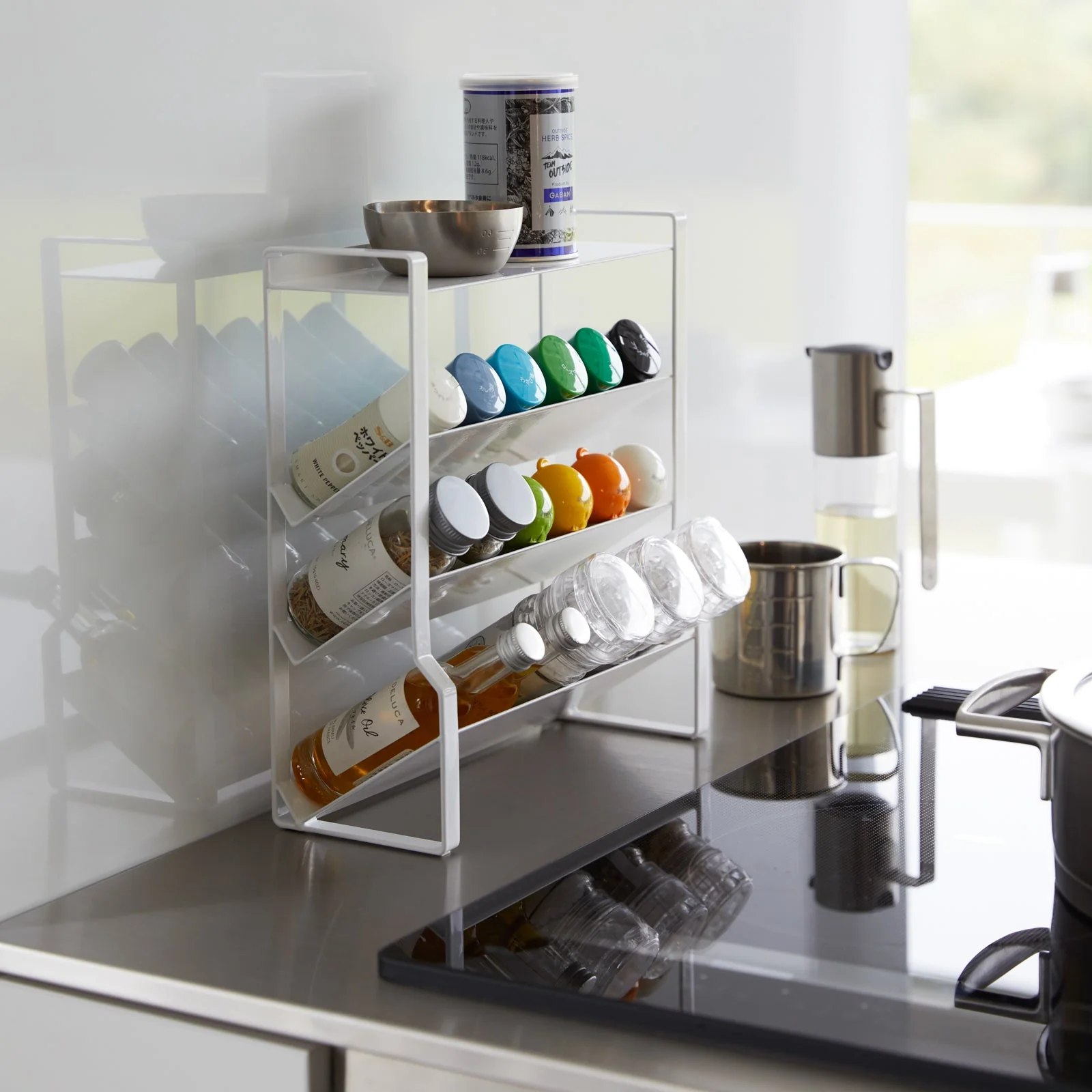 Yamazaki Home Four-Tier Slim Spice Rack - Steel - Image 6